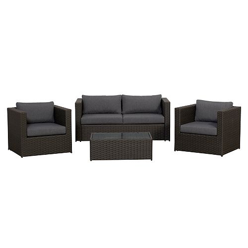 Galena 4-Piece Club Chair Patio Conversation Set