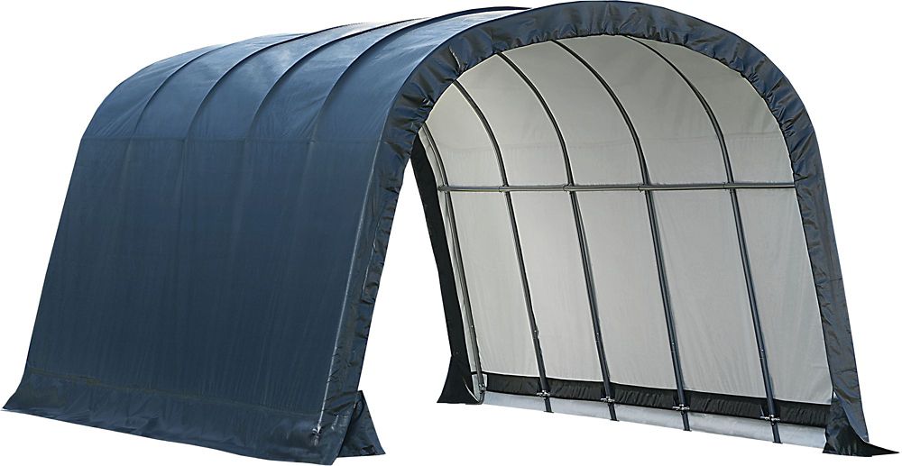 ShelterLogic Abri De Jardin En Osier Vert - 2,6 X 3 M (7,8 M²) - Pour Stockage Ou Protection Animaux - Bâche UV, Structure Acier