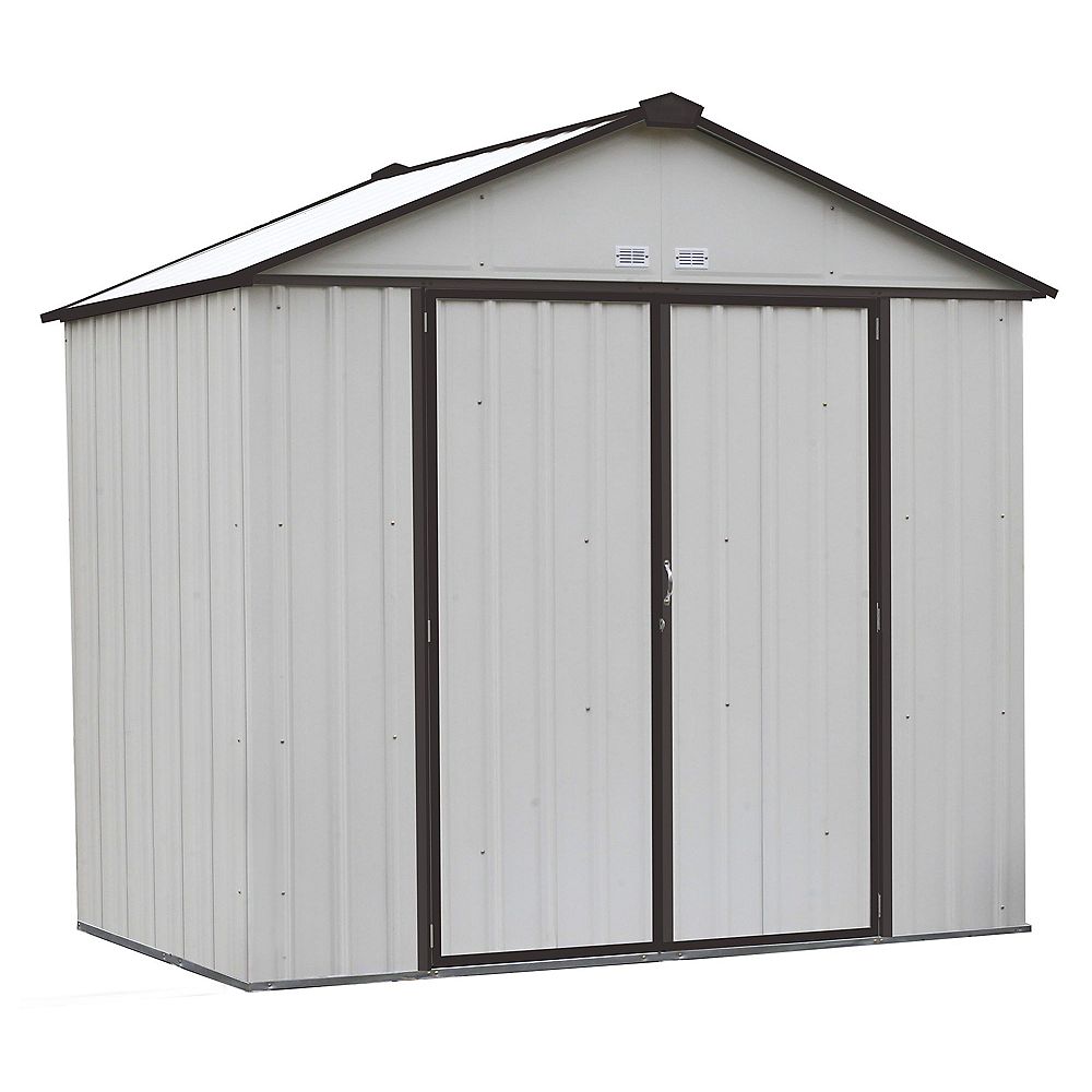 Arrow EZEE Shed 8 ft. x 7 ft. Galvanized Steel Storage Shed with High ...