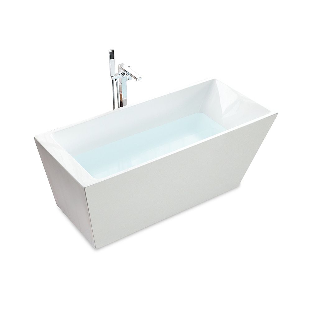 Jade Bath Baignoire Autoportante Monobloc En Blanche 67 Po Avec Rebord Pour Robinet Home Depot Canada