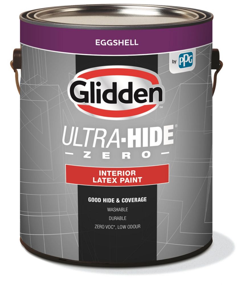 Glidden UltraHide Zero Interior Eggshell White 3.66 L The Home