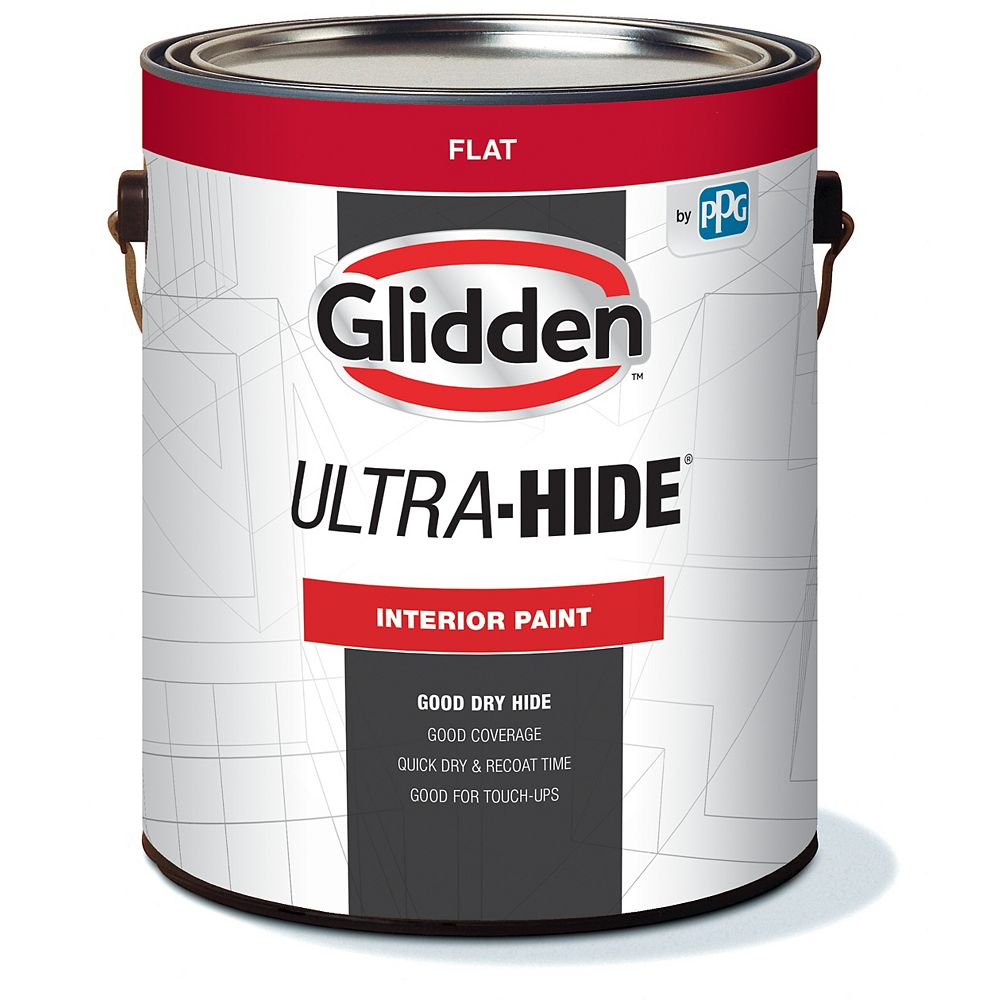 Glidden UltraHide Interior Flat White Base 3.66 L The Home Depot