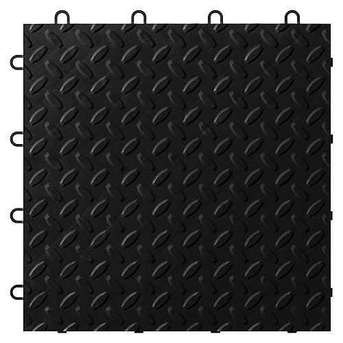 Black Garage Floor Tile (24-Pack)