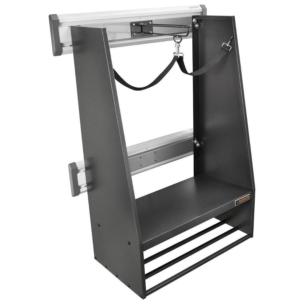 picture Golf Bag Shelf 32 inch l geartrack golf garage wall storage kit with 2 bag caddy