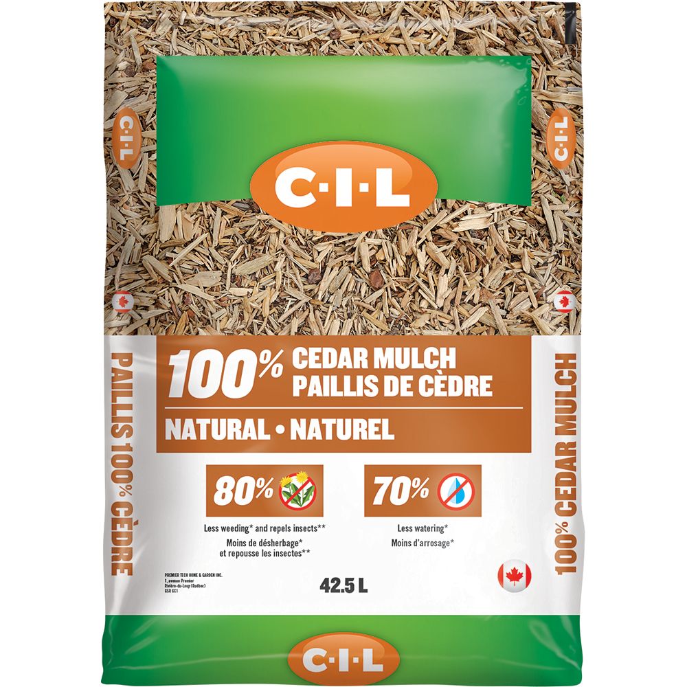CIL 42.5L 100 Natural Cedar Mulch The Home Depot Canada