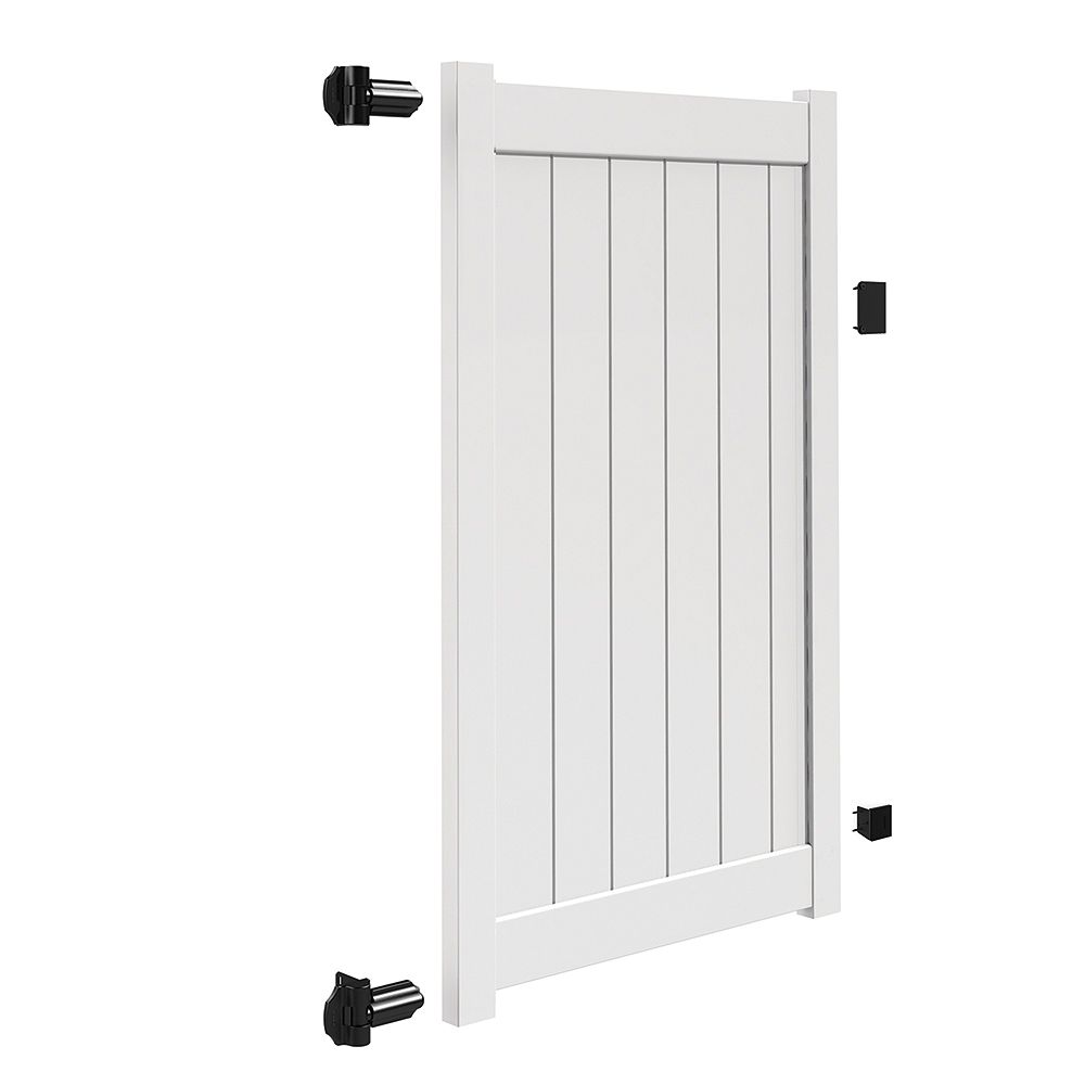 Barrette 72X46" with 5.5'' top rail, White vinyl fence privacy walk