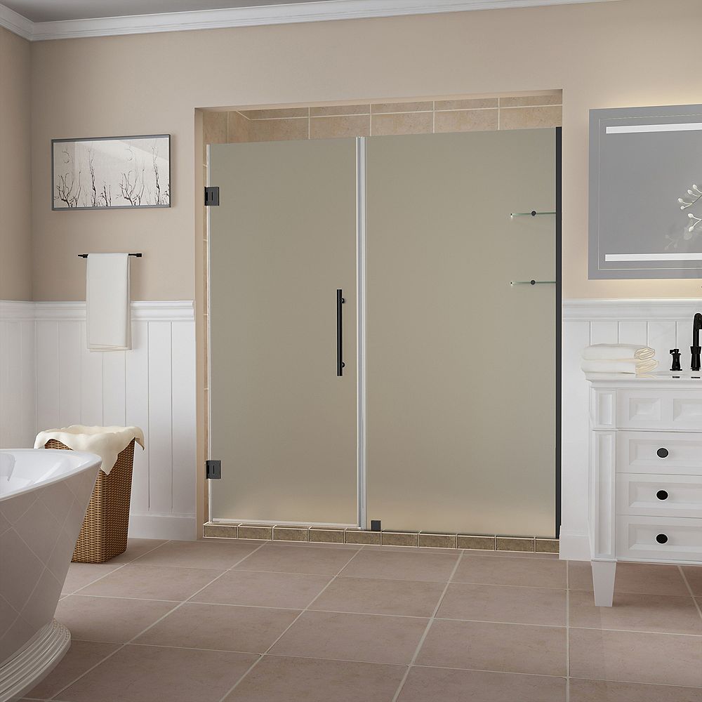 Aston Belmore GS 70.25 -71.25 x 72 inch Frameless Hinged Shower Door ...