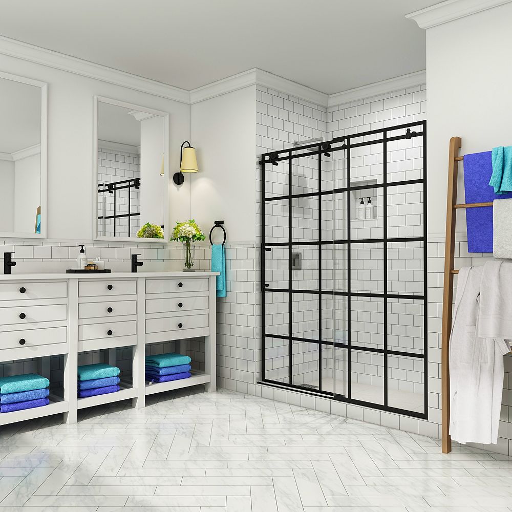 Aston Kamaya 56 60 in. x 76 in. Frameless Sliding Shower Door, Matte