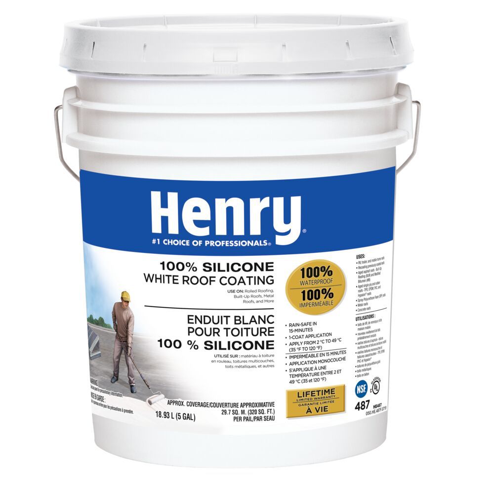 Henry 18.9L 100% Silicone White Roof Coating | The Home Depot Canada