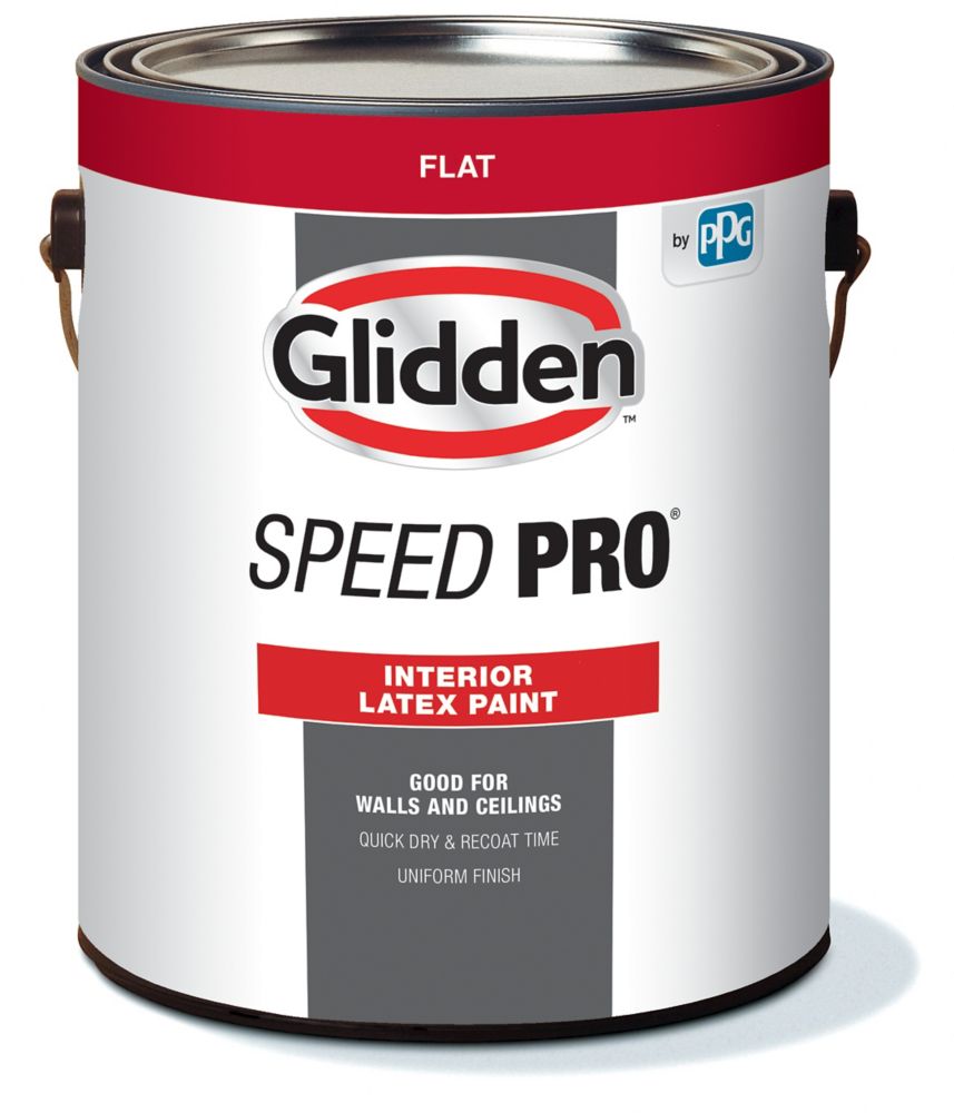Glidden Speed Pro Interior Flat White Base 3.66 L The Home Depot Canada