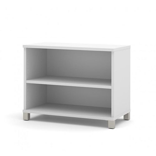 Bestar Pro-Linea 2-shelf bookcase in White