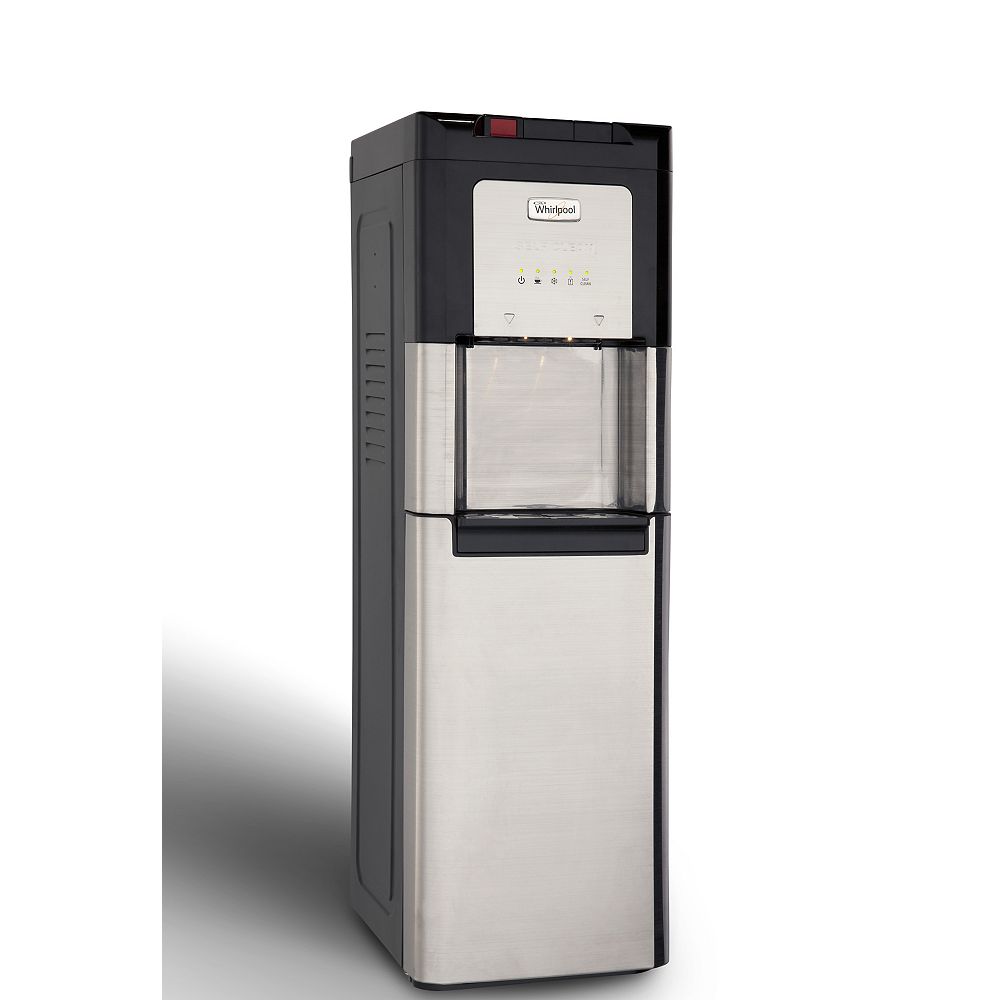 Whirlpool Black & SS Water Cooler Bottom Load Self Clean with LED