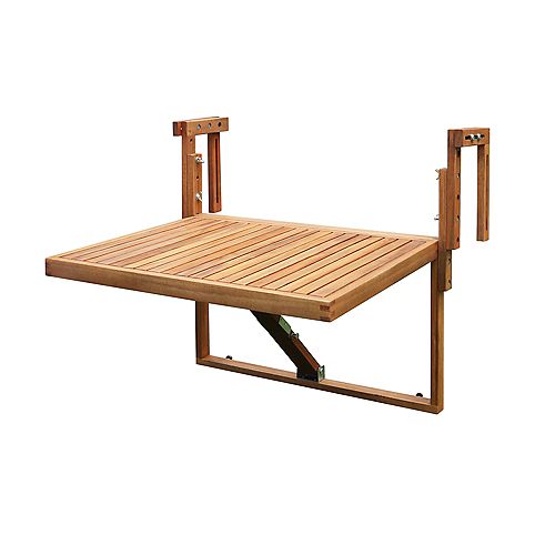 28 inch  x 24 inch Toronto Acacia Balcony Table , Golden Teak Finish