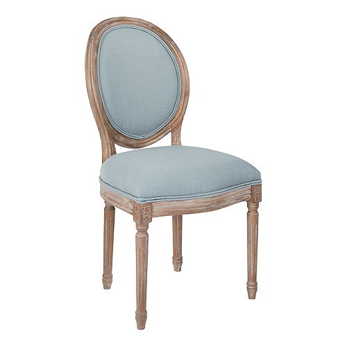 Lillian Oval Back Chair in Klein Sea Brushed Frame