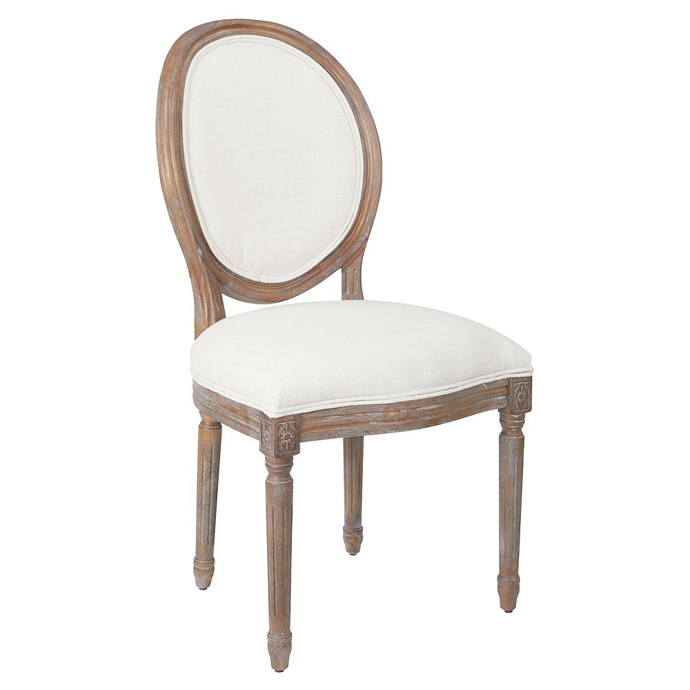 Ave Six Lillian Oval Back Chair In Linen Brushed Frame The Home Depot Canada