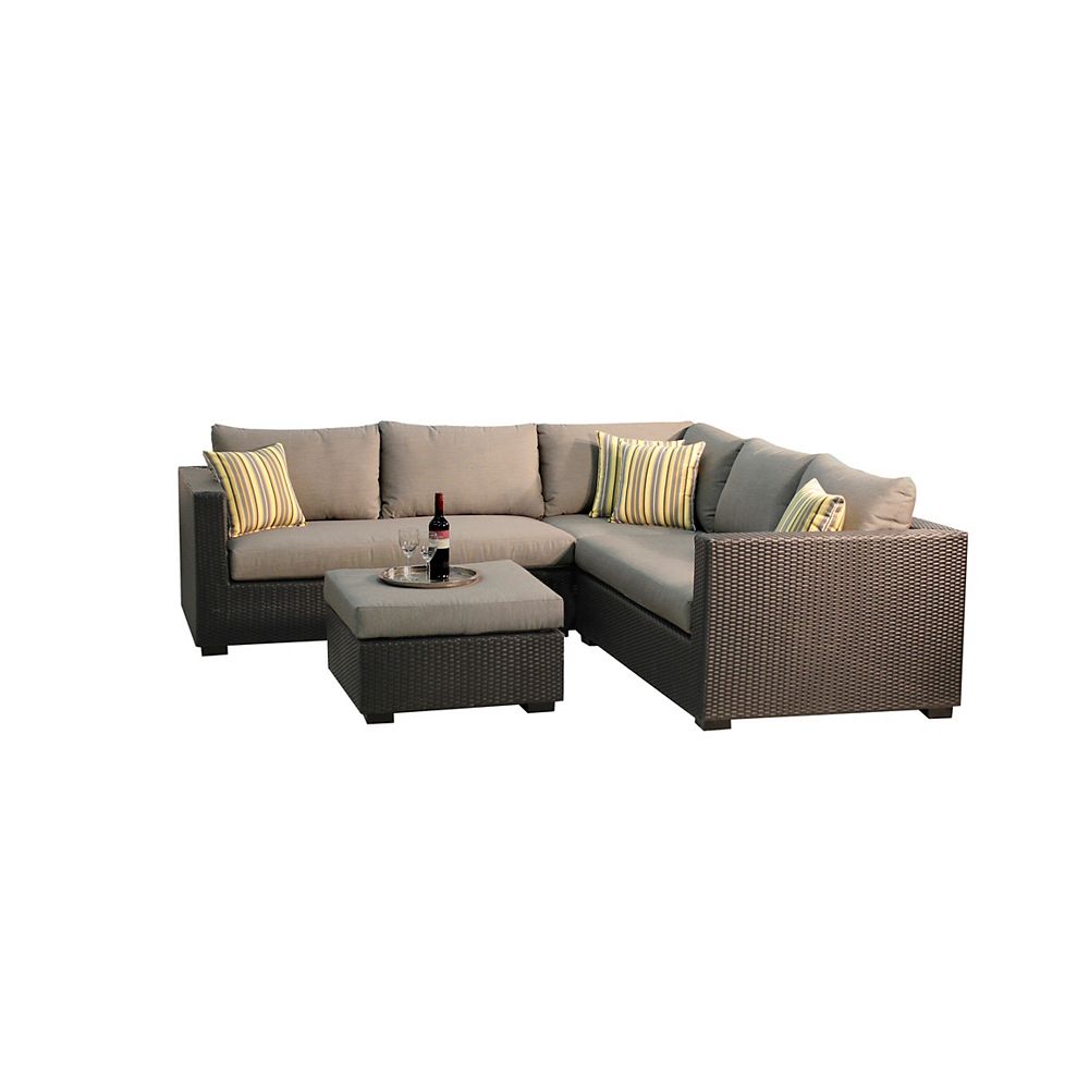 Leisure Design Milan 4 Piece Sectional Set The Home Depot Canada