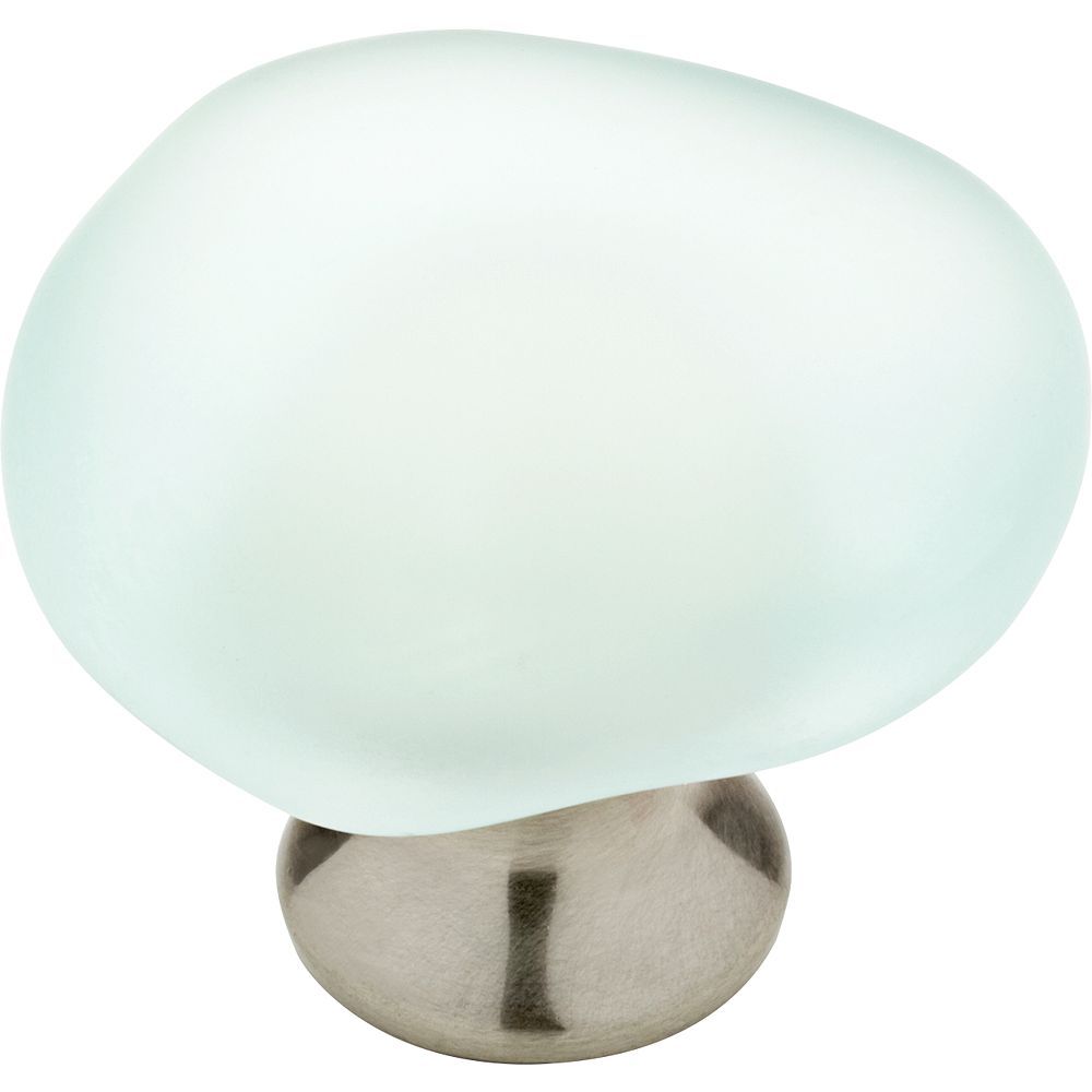 Liberty 11/2 inch Satin Nickel and Sea Glass Knob The Home