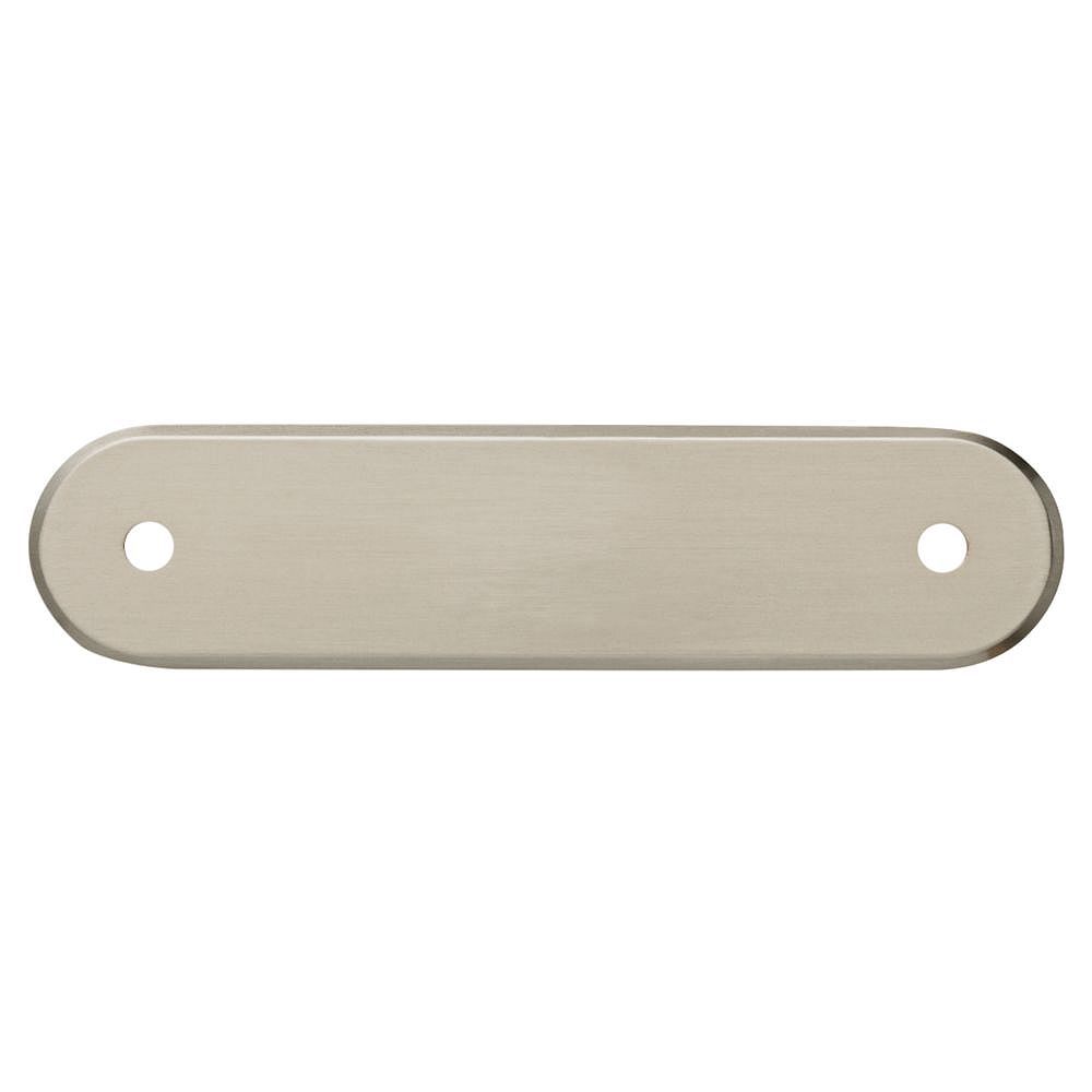 Liberty 3 inch Satin Nickel Oval Pull Backplate The Home Depot Canada