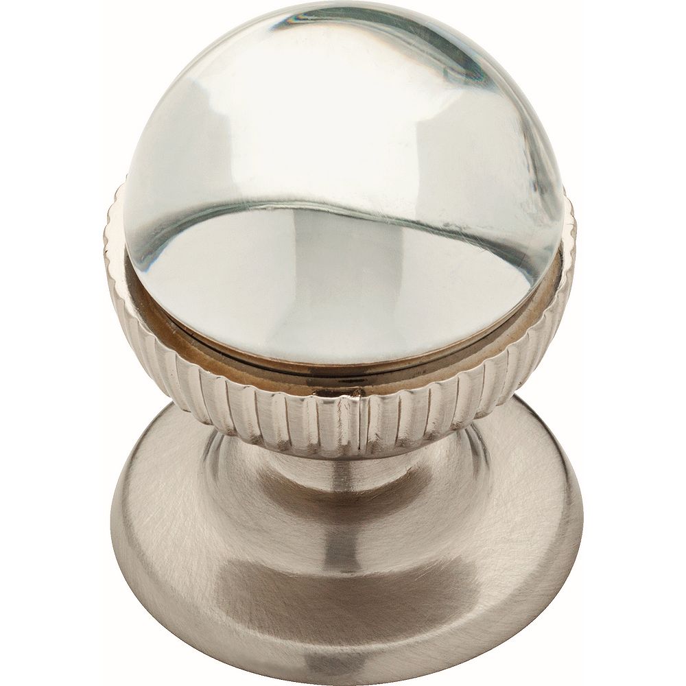 Liberty Clear Glass 34mm Satin Nickel Knob The Home Depot Canada