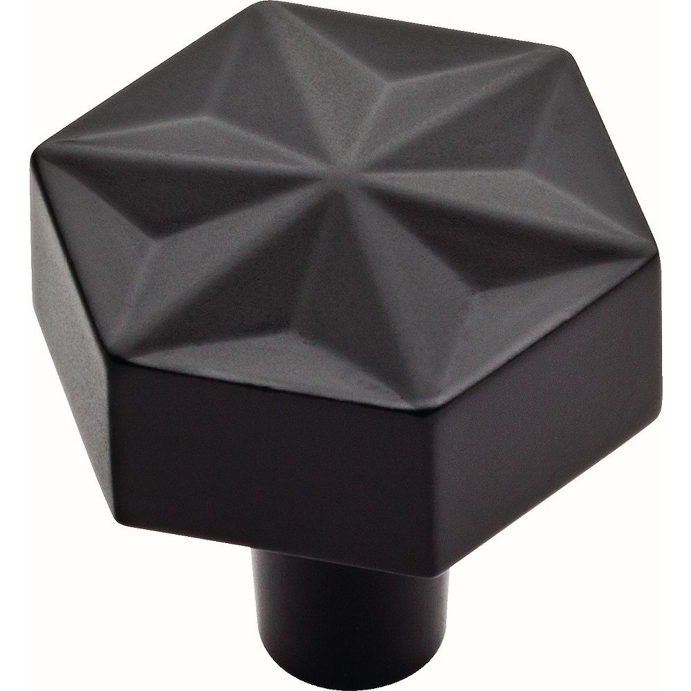 Liberty Modern Geometric 1 inch (26 mm) Flat Black Knob The