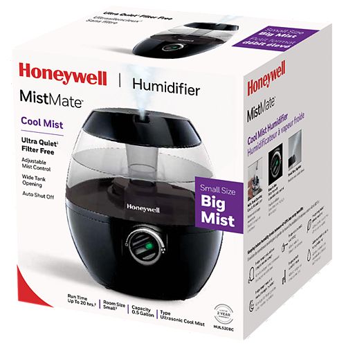 MistMate Ultrasonic Cool Mist Humidifier for Small Sized Room, 0.5-Gallon