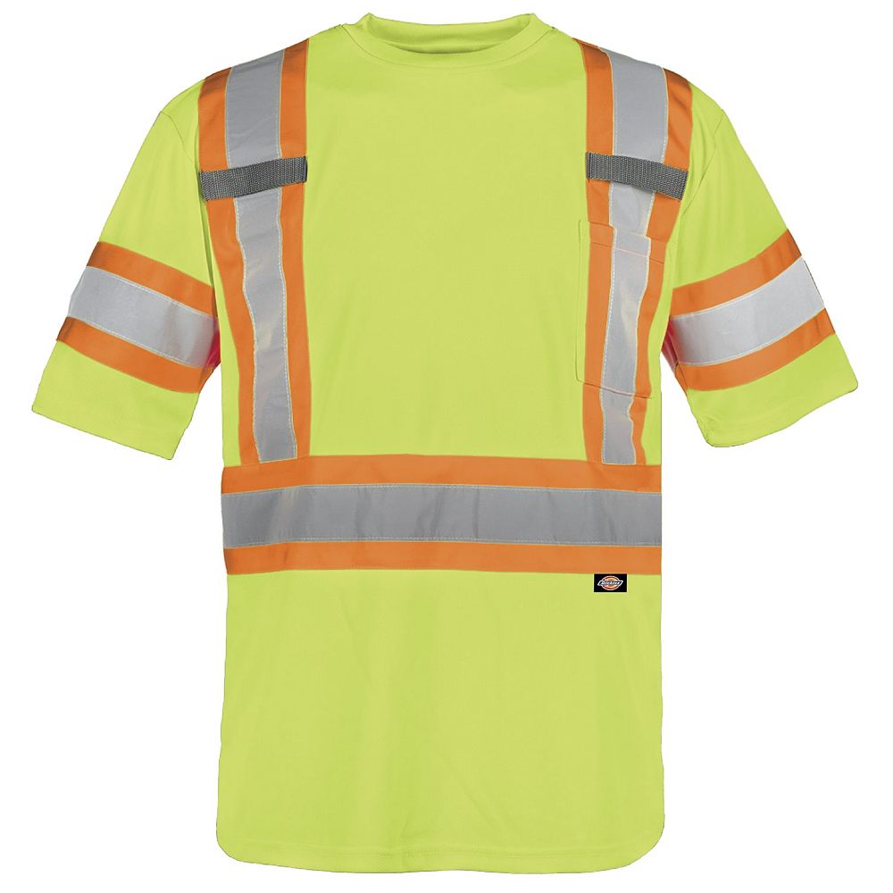 Dickies Hivis-Ability, Men's, Large, Yellow, Polyester, T-shirt | The ...