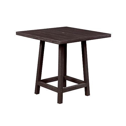 Square 40 inch Pub Table with 40 inch Legs Espresso