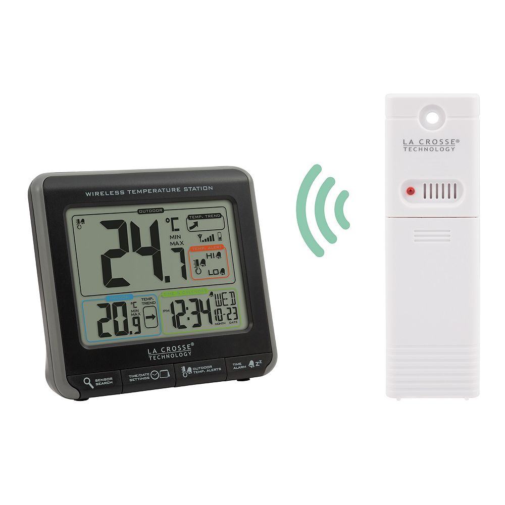 La Crosse La Crosse Wireless Temperature Station with La Crosse La Crosse Wireless Temperature Station with