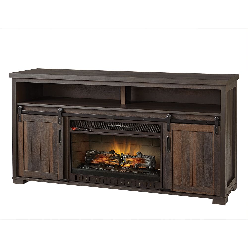 Home Decorators Collection 60 Inch Media Console Electric Fireplace The Depot Canada Media Console Electric Fireplace, Media Consoles With Fireplace Inserts