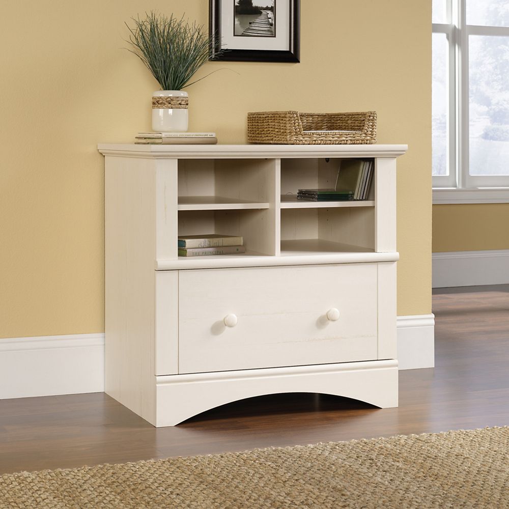 Sauder Woodworking Company Harbor View Lateral File in Antiqued White ...