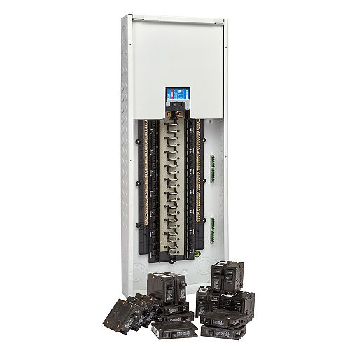 200 Amp 40/80 Circuit Loadcentre with Panel and Breaker, Plug-On Neutral