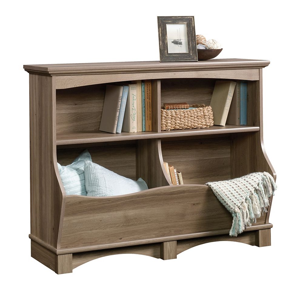 Sauder Woodworking Company Harbor View Bin Bookcase in Salt Oak The