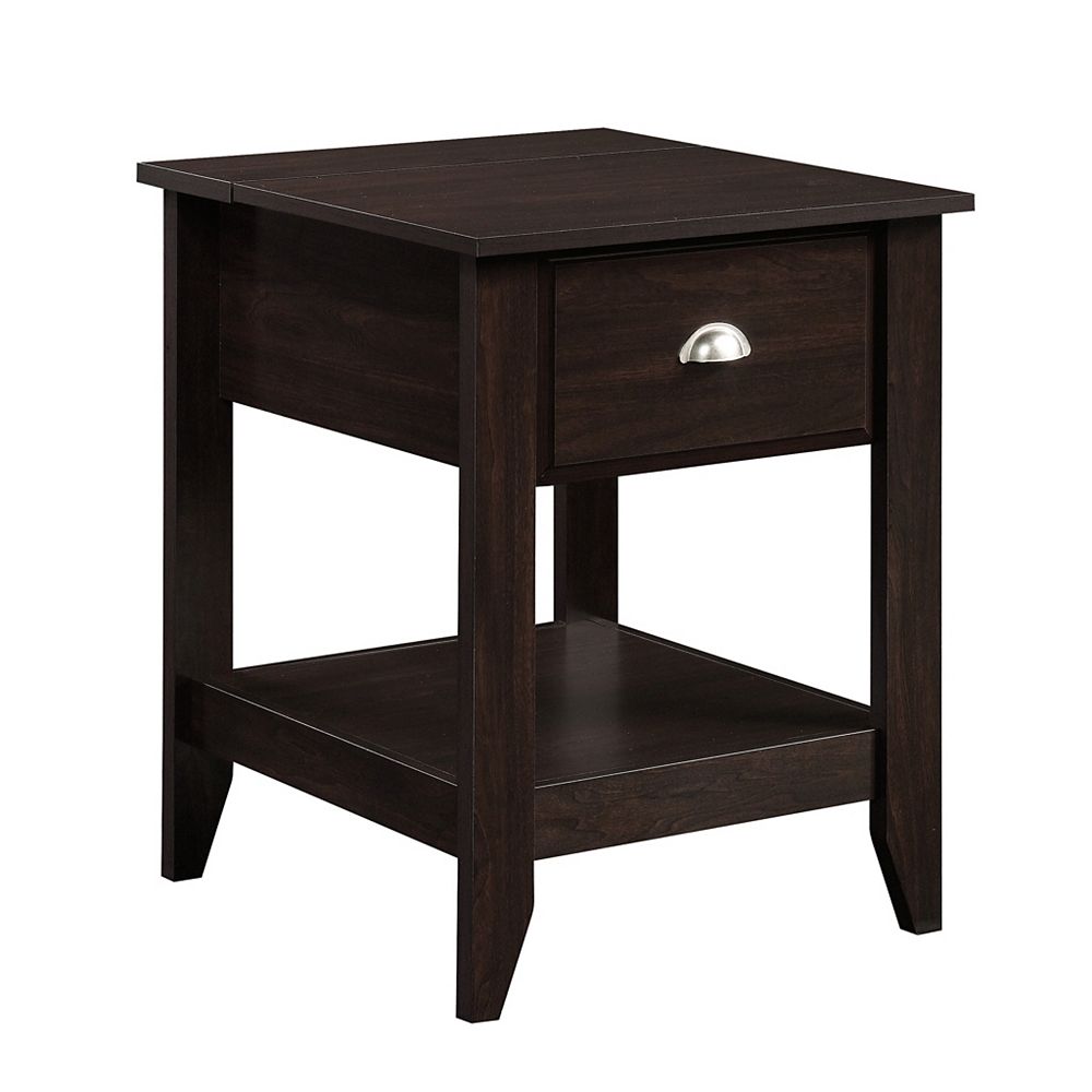 Sauder Woodworking Company Shoal Creek Smart Center Side Table In Jamocha Wood The Home Depot Canada