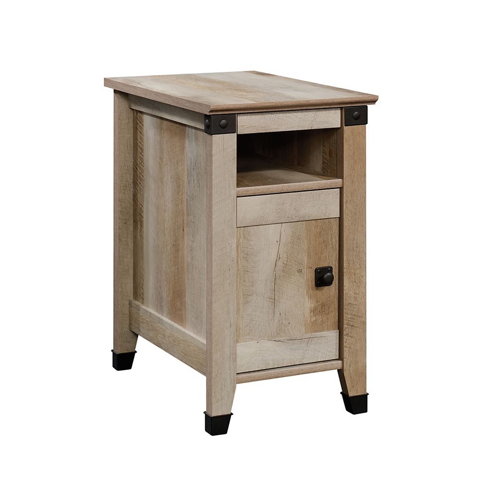 Sauder Woodworking Company Carson Forge Side Table In Lintel Oak The Home Depot Canada