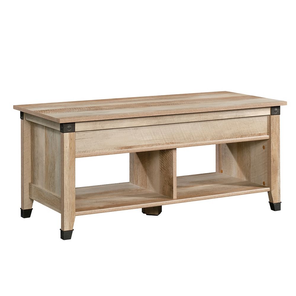 Sauder Woodworking Company Carson Forge, Sauder Carson Forge Lift Top Coffee Table Oak
