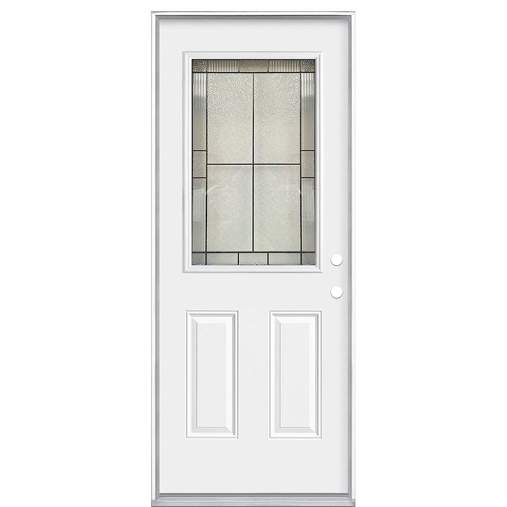 Masonite 32inch x 80inch x 49/16inch Antique Black 1/2 Lite Entry