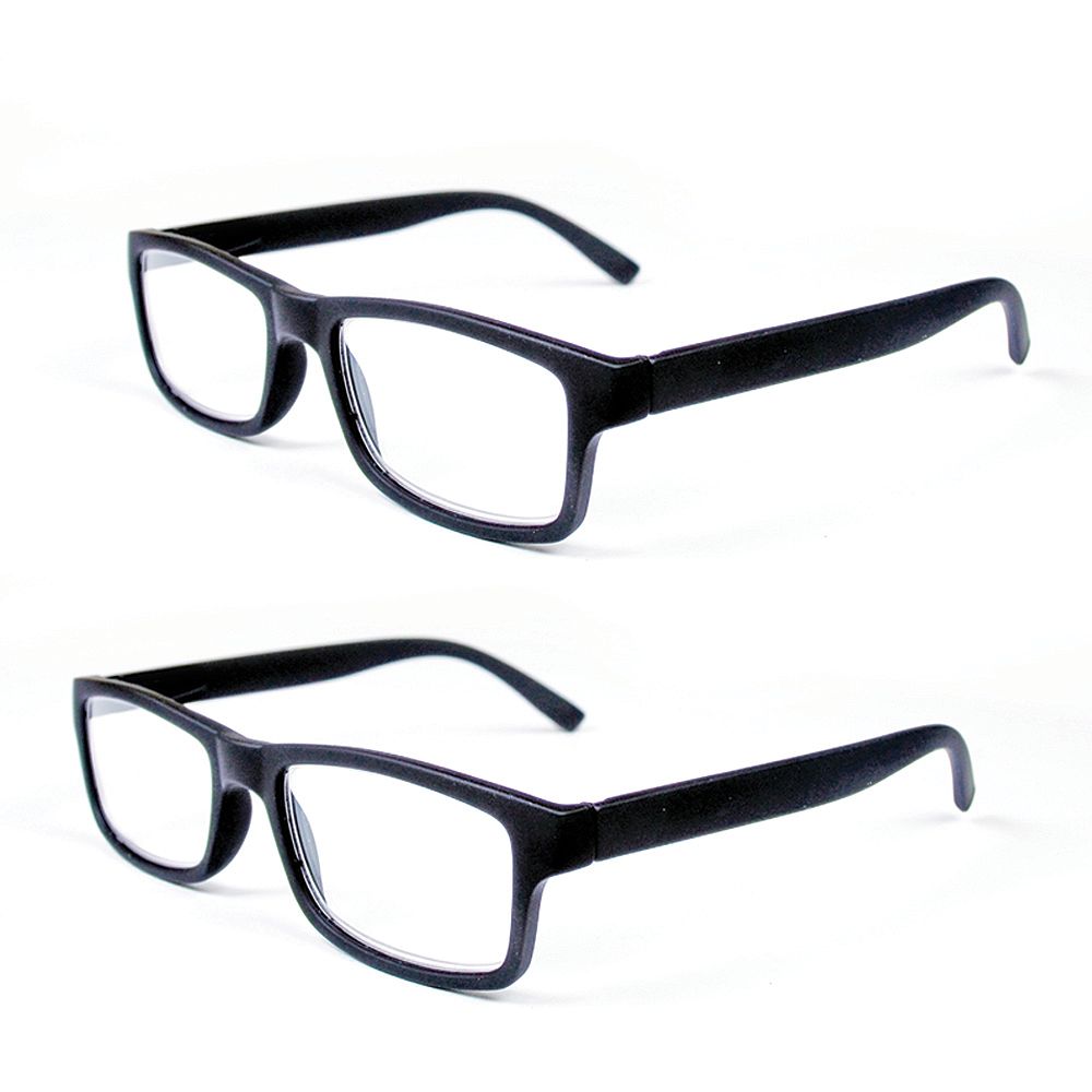 Magnifeye Reading Glasses Retro Black 2.5 Magnification 2 Pair plus 2 ...