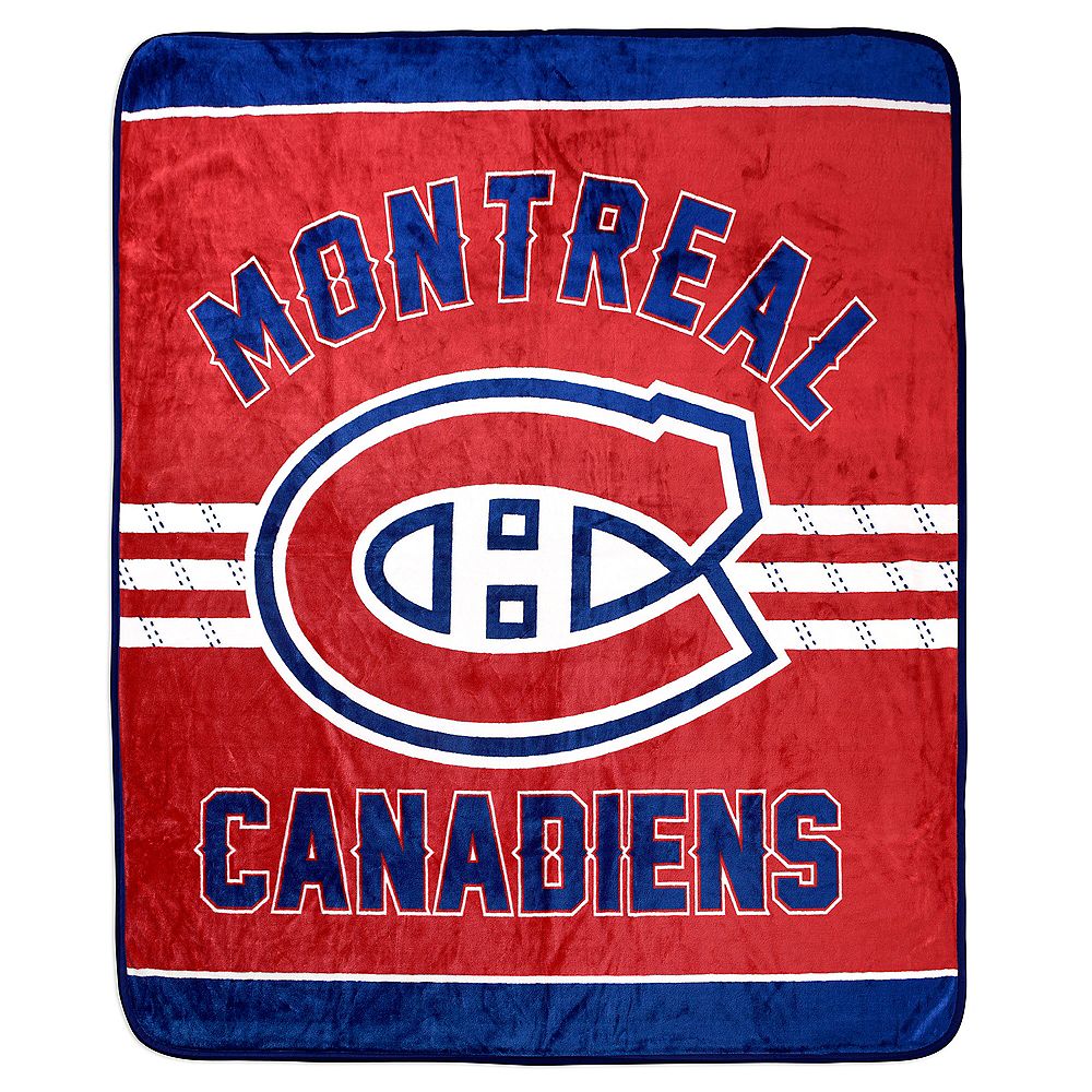 Nhl Montreal Canadiens Luxury Velour Blanket The Home Depot Canada