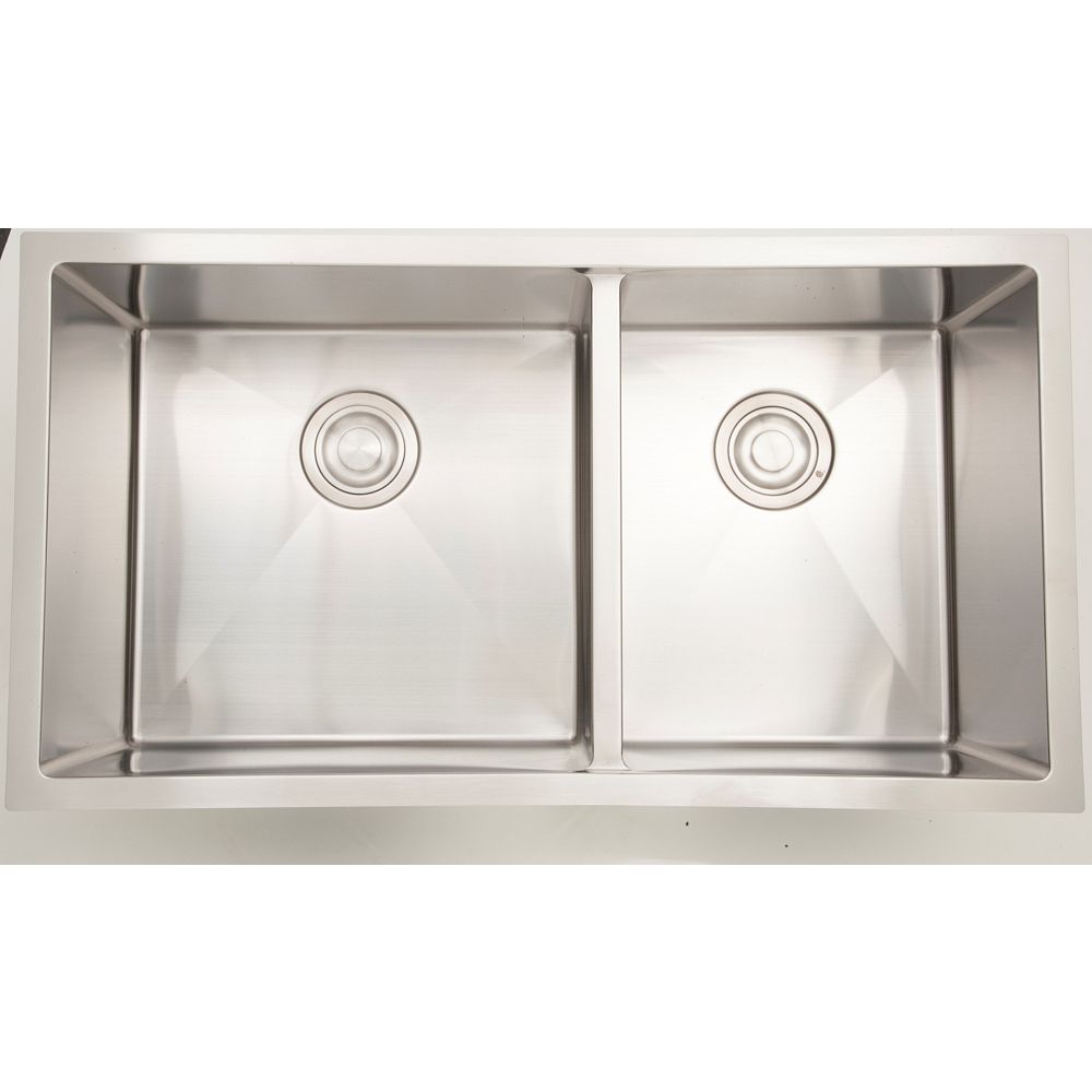 American Imaginations 33-inch W Double Bowl Undermount Kitchen Sink For ...