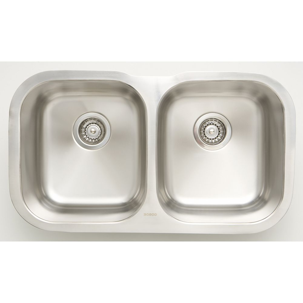 American Imaginations 29 5 Inch W Double Bowl Undermount Kitchen Sink For A Wall Mount Dri The Home Depot Canada