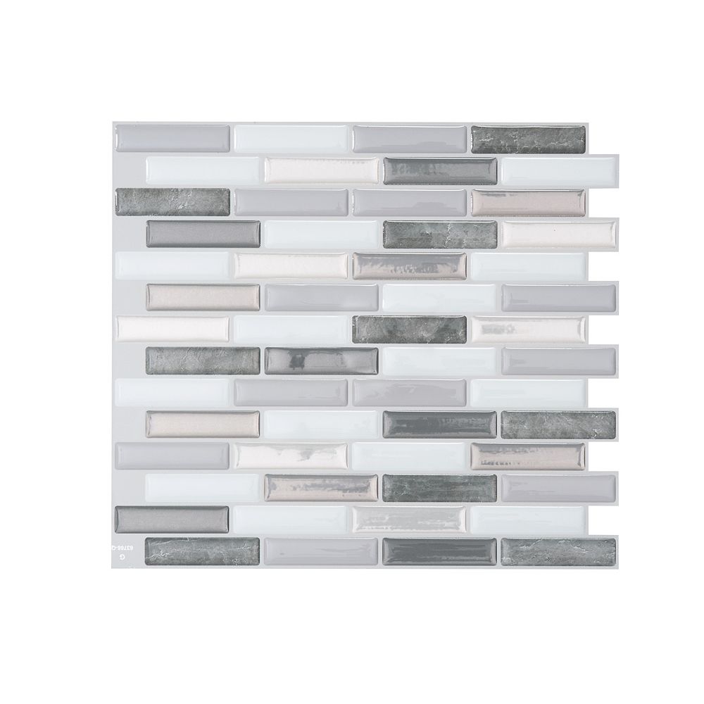 Smart Tiles Milenza Bigio 10 20 Inch W X 9 00 Inch H Peel And Stick Decorative Wall Tile The Home Depot Canada