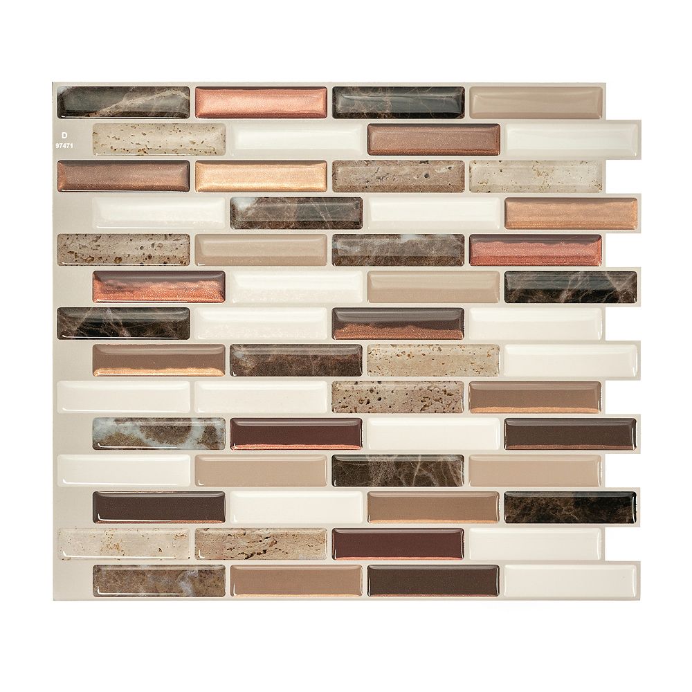 Smart Tiles Milenza Taddio 10 20 Inch W X 9 00 Inch H Peel And Stick Decorative Wall Tile The Home Depot Canada