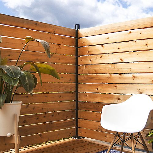 HOFT Solutions KIT B - 1 Corner Post & Hardware for Privacy Screens and Fences