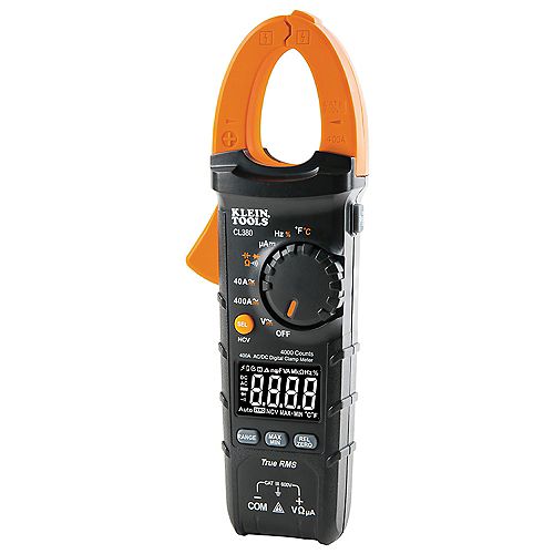 Klein Tools AC/DC Digital Clamp Meter, 400A Auto-Ranging