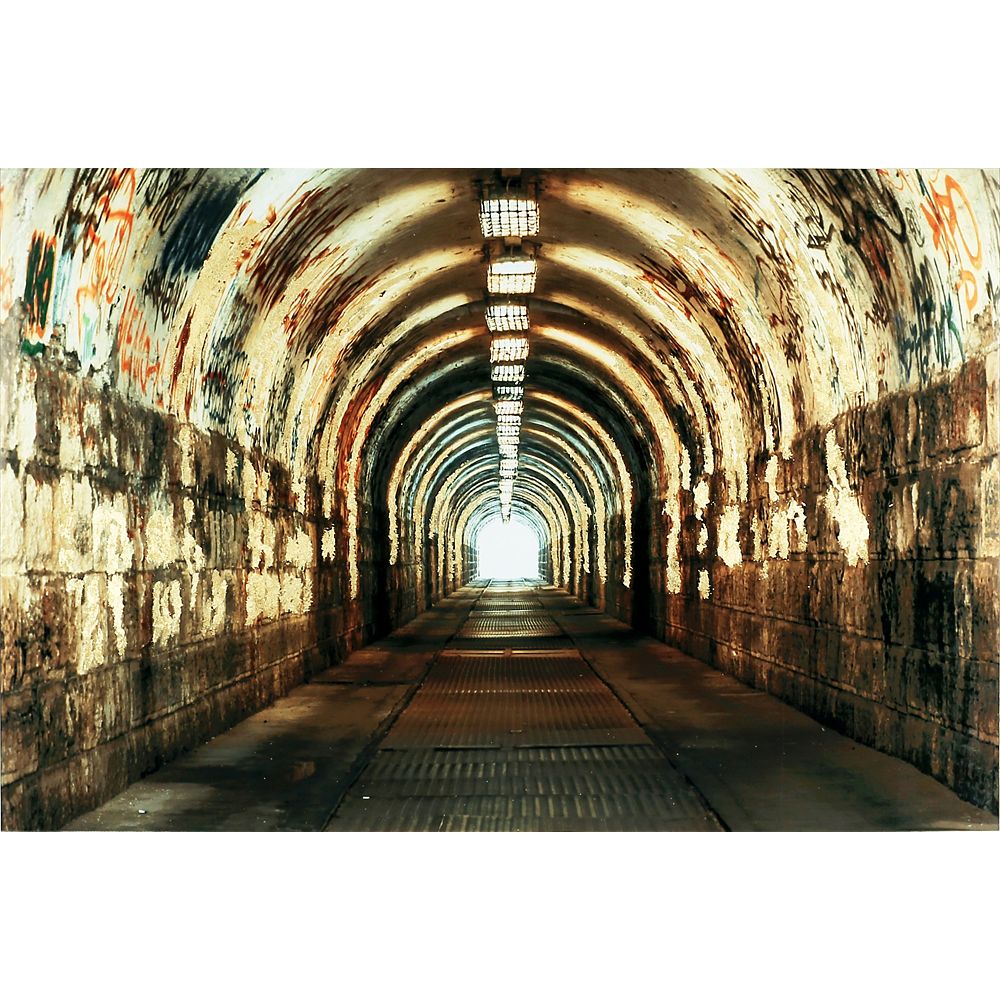 Art Maison Canada 31.5X47.25 Tunnel I Tempered Glass with Foil Wall Art