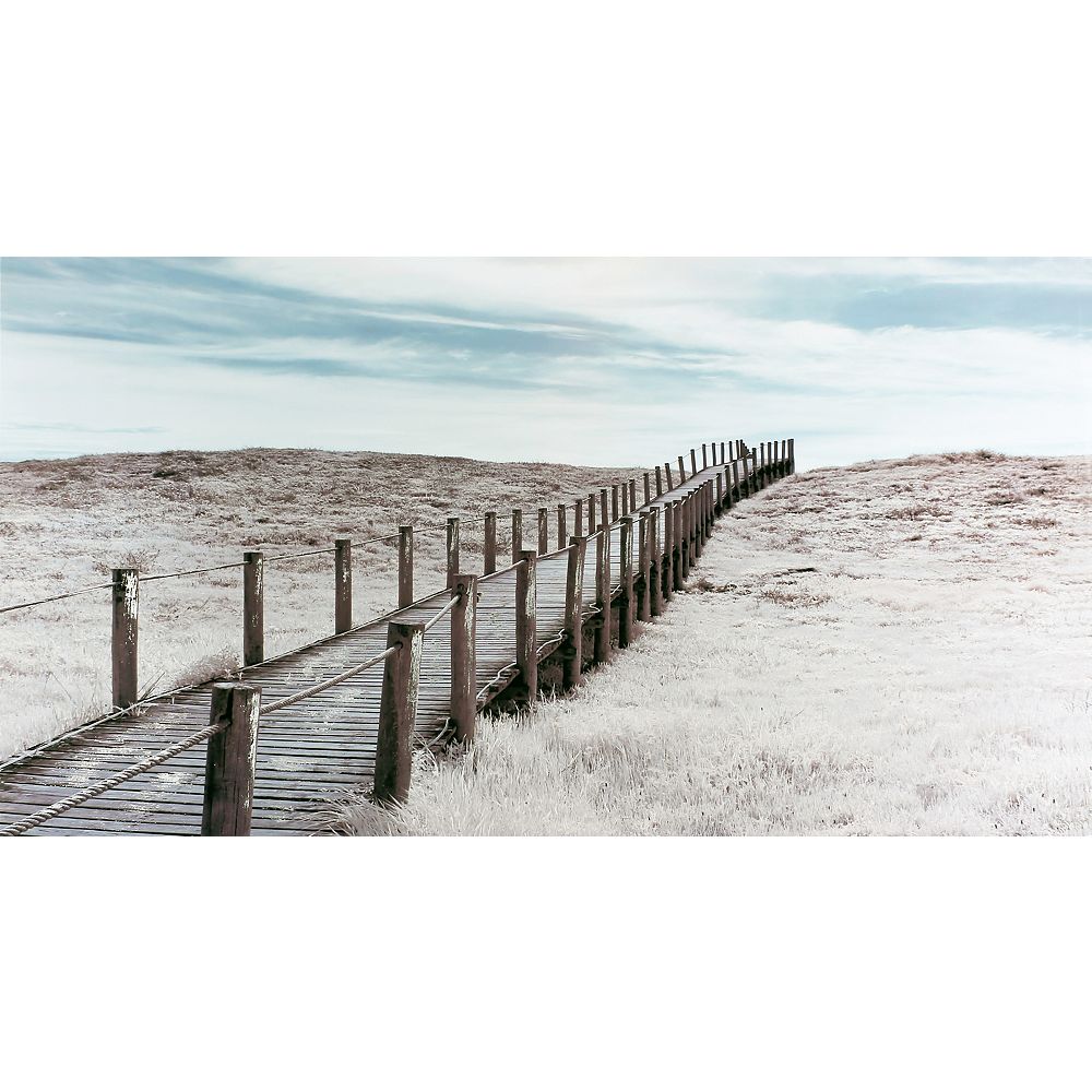 Art Maison Canada 31.5X59 Farm Lane II Tempered Glass with Foil Wall