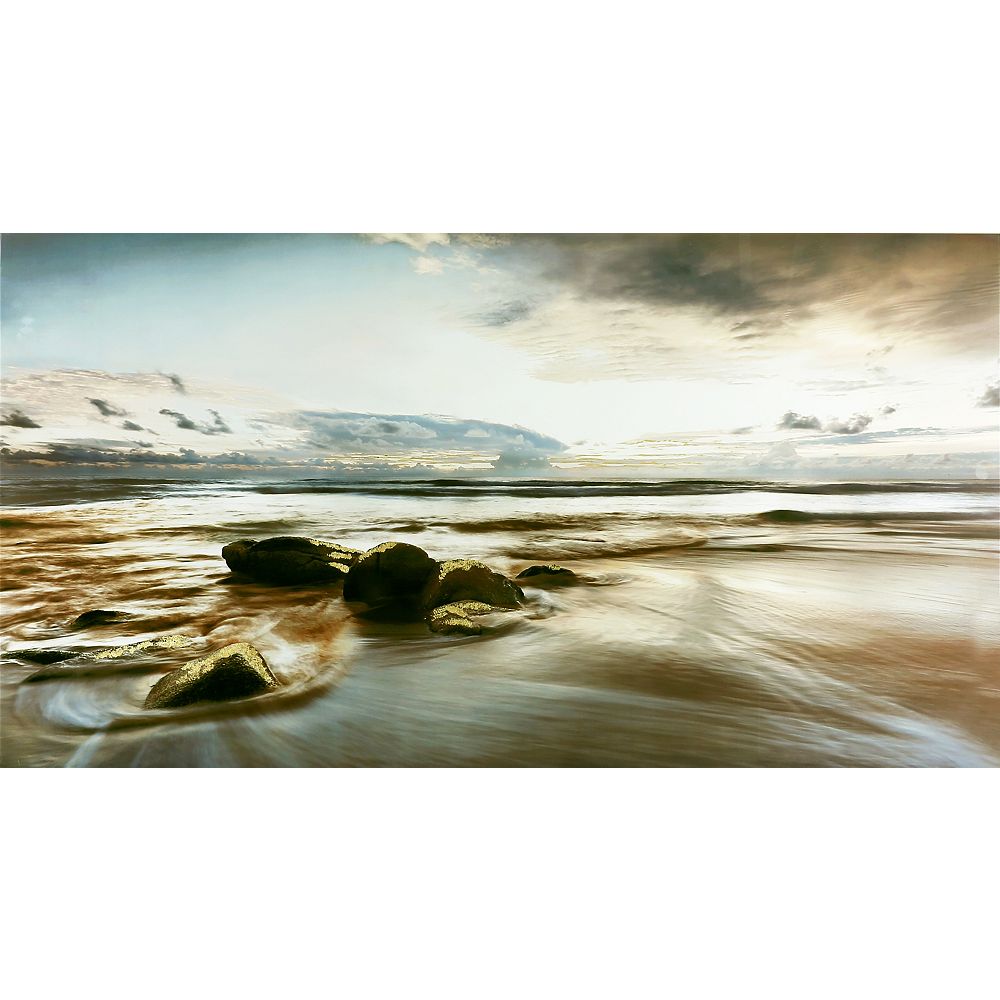 Art Maison Canada 31.5X59 Lakeside III Tempered Glass with Foil Wall