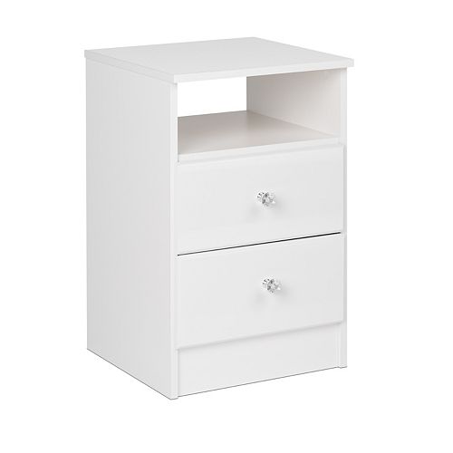 Prepac Yaletown 23 Inch X 28 Inch X 16 Inch 2 Drawer Nightstand In White The Home Depot Canada