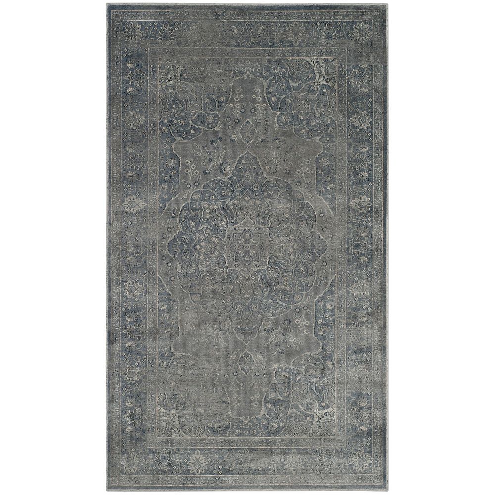 Safavieh Vintage Autumn Light Blue Light Grey 2 Ft X 3 Ft Indoor Area Rug The Home Depot Canada