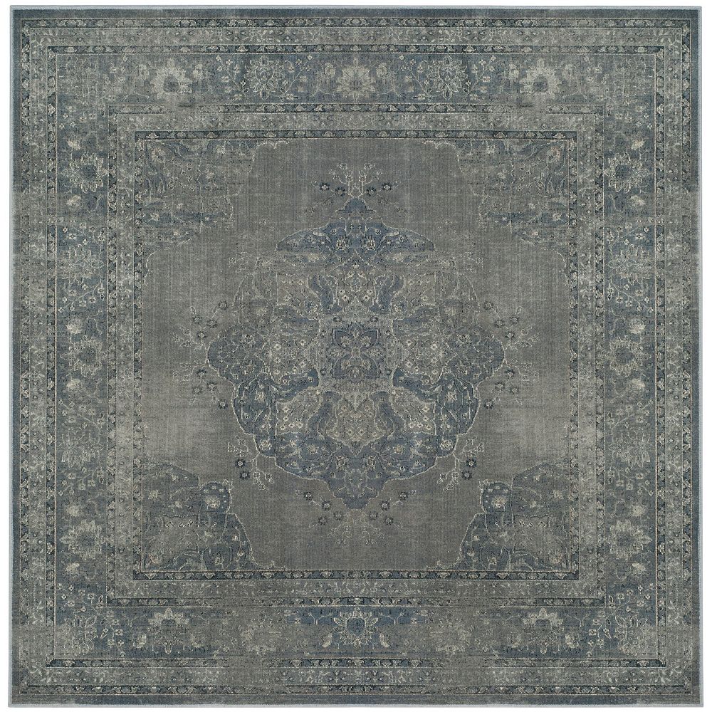 Safavieh Vintage Autumn Light Blue Light Grey 6 Ft X 6 Ft Square Indoor Area Rug The Home Depot Canada